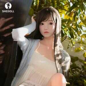 SHEDOLL青檸158cm初戀系棉花糖肌C杯少女 - 純白百褶裙の鄰家妹妹風｜全身仿真紋理+可動口腔定制｜宅男幻想具現化